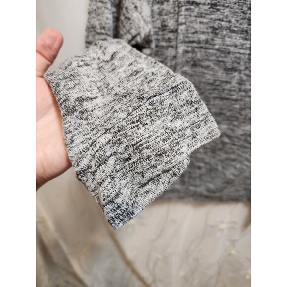 HELLO MELLO WOMENS LARGE GRAY THIN SWEATER COWL SALT & PEPPER SOFT PREPPY COZY - Picture 3 of 11